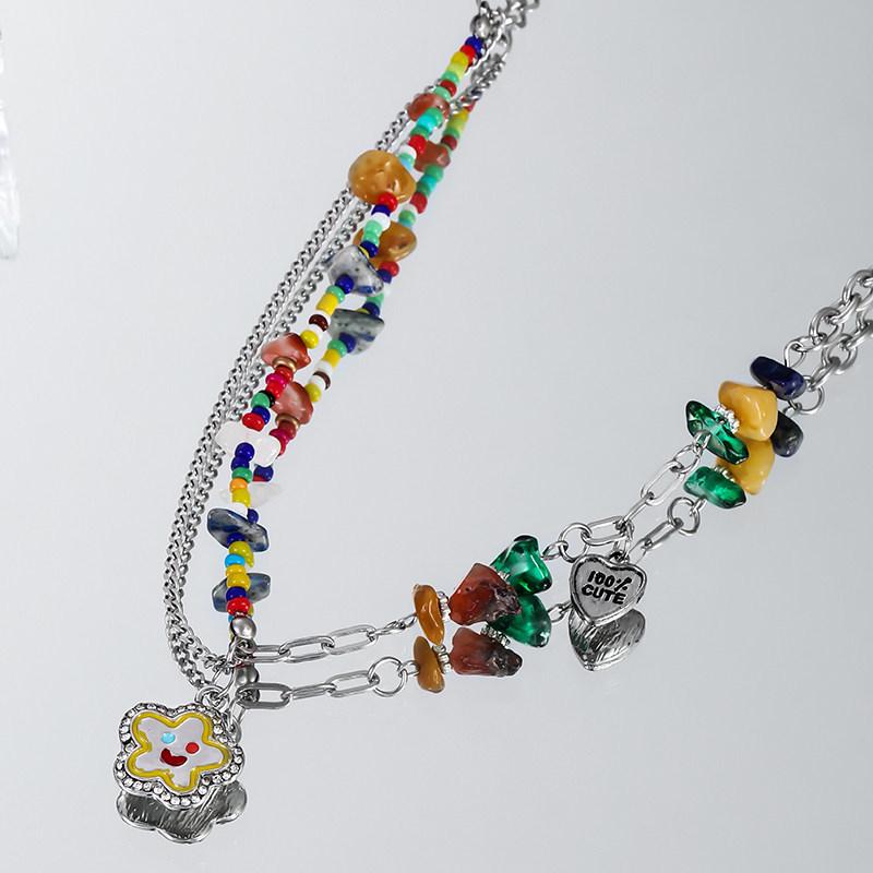 Dopamine Beaded Necklace: Luxurious, Trendy, Sweet Cool Clavicle Chain for Women’s Summer Dresses
