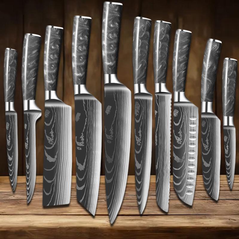 Kitchen Knives Stainless Steel Japanese Chef Knife Slicing Boning Peeling Meat Cutting Sushi Knife High-Quality Cooking Cutter