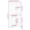 VidaXL Buffet haut Blanc 69,5x34x180 cm Bois d'ingénierie 3198633