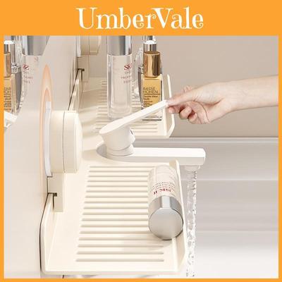Aluminum Alloy Bathroom Sink Shelf With Suction Cups For Wall Mounting And Easy Installation