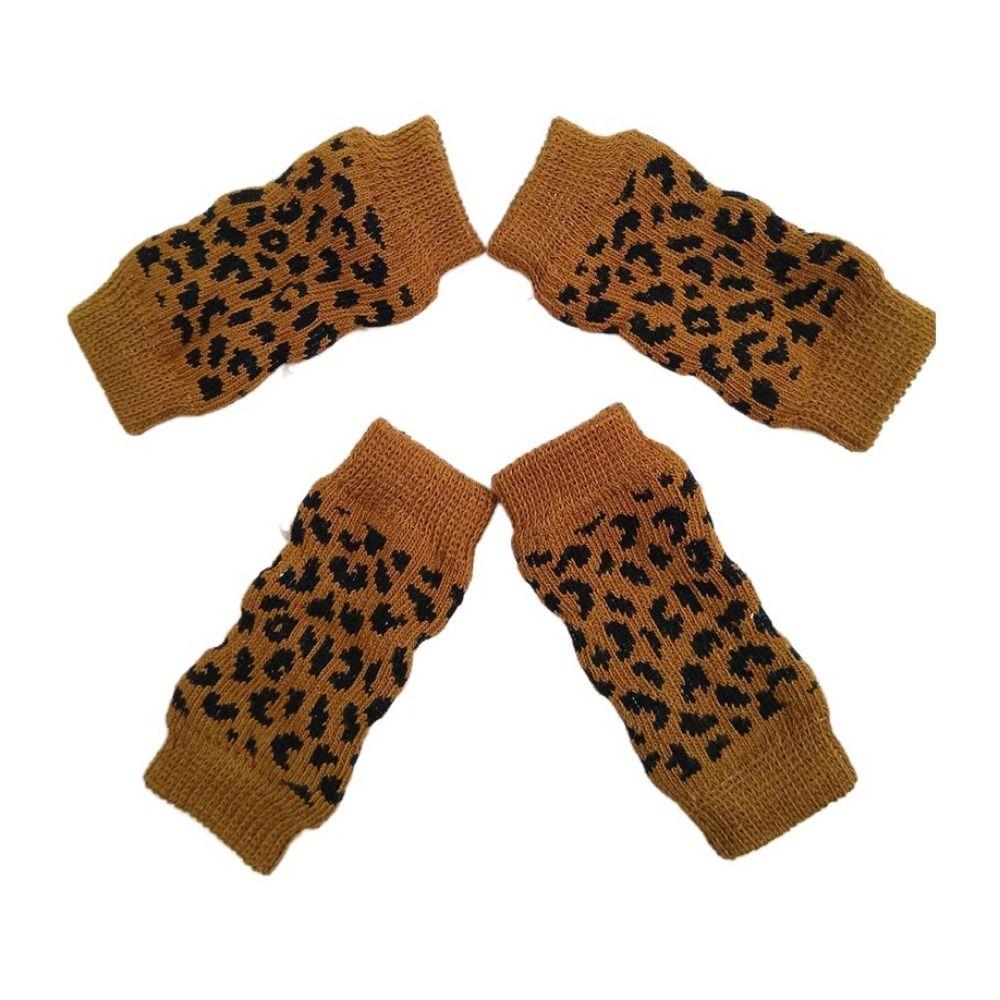 4pcs/set Warm Dog Leg Sleeves Elastic Dog Leg Socks Pet Accessories Pet Knee Pads  for Four Seasons