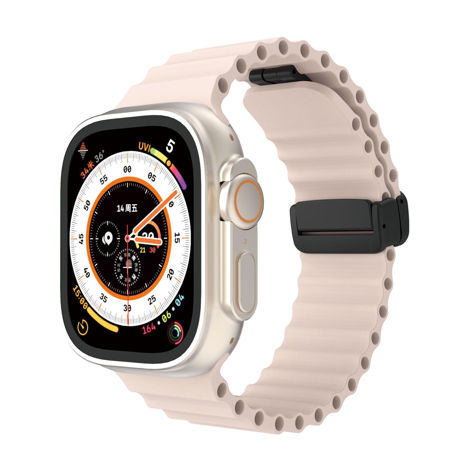 

Ocean for Apple Watch Ultra 2 3 Band 49mm 45mm 44mm 40mm 41mm Magnetic Strap Silicone correa Bracelet iWatch Series 9 8 SE 10 11 S10-42mm 38 40 41mm