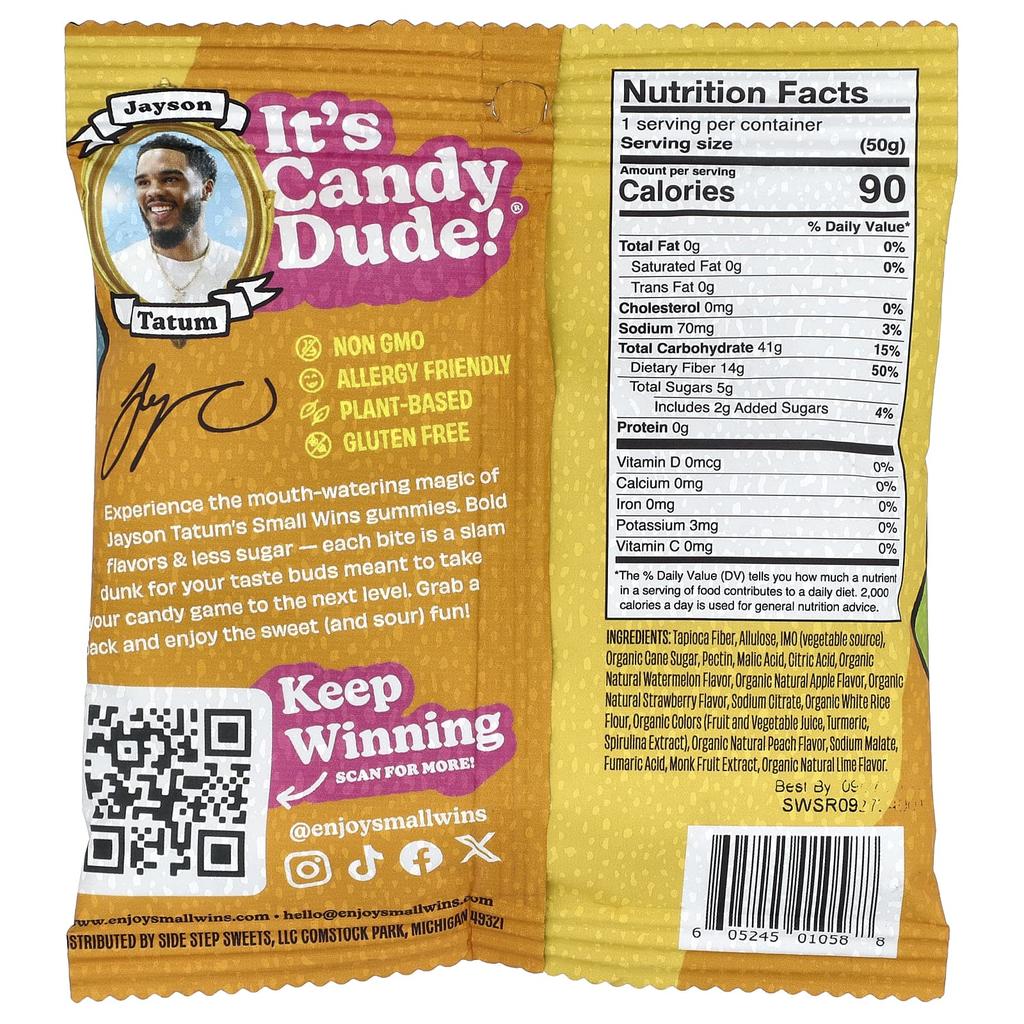 Enjoy Small Wins, Gummies, Sour Pack, Peach, Strawberry, Green Apple, Watermelon-Lime, 50g (1.8oz)