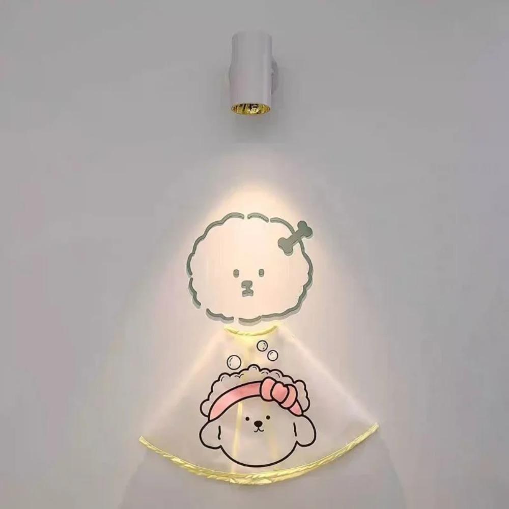 Verstellbarer Haustierumhang Wasserdicht Transparent Haustier Haarschnitt Umhang Polyester Cartoon Druck Hundefriseur Umhang für Hunde Katzen Tränenflecken