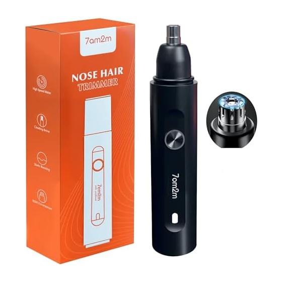 7am2m Nose Hair Cutter, Electric Etiquette Cutter, Hair Cutter, USB Rechargeable, Ear Hair Cutter, Nose Hair Trim, Unwanted Hair Removal, Hair