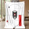 Austria Football Printed Flannel Blanket Skin Friendly Warm Decorative Throw for Indoor Couch Bed Daily Use