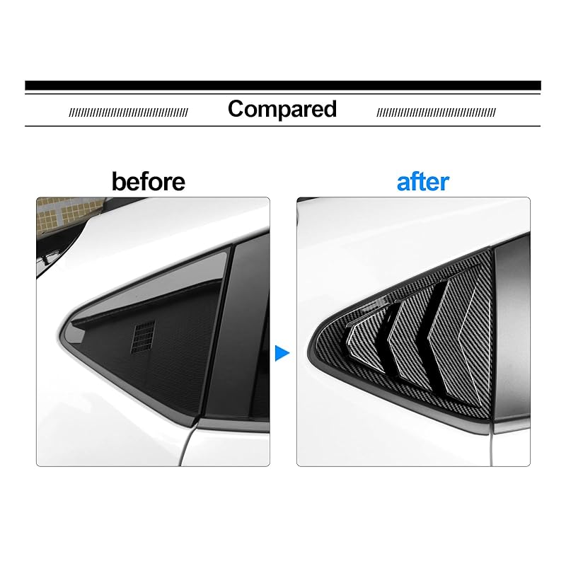 KUNGKIC Subaru 3rd Generation Crosstrek 2022 2023 2024 GU Type Exclusive Rear Side Window Louver Rear Window Shutter Shutter Side Vent Cover Racing