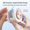 Portable Bladeless Clip Fan 360° Rechargeable Mini USB Desk Fan Small Cooling Fan for Outdoor Travel Office