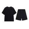 Li-Ning Letter Print Loose Short Sleeve T-Shirt Casual Sports Set Unisex Tops Black AHSU803-2+AKSV291-1