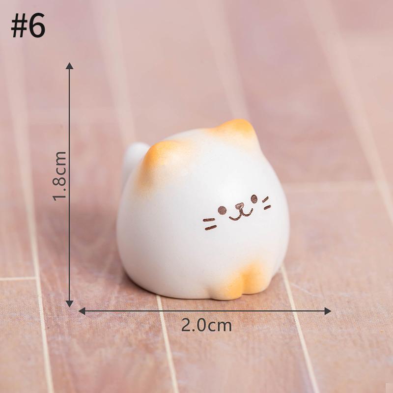 Creative Cute Little Cat Figurines Micro-landscape Moss Ornament DIY Garden Miniatures Landscape Statue Garden Bonsai Decoration