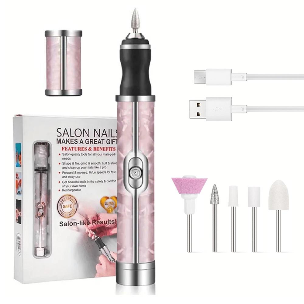 Electric Professional Nail Drill Set Rechargeable Portable Scrub Machine Nail Sharpening Home Professional Salon Nail Art Set