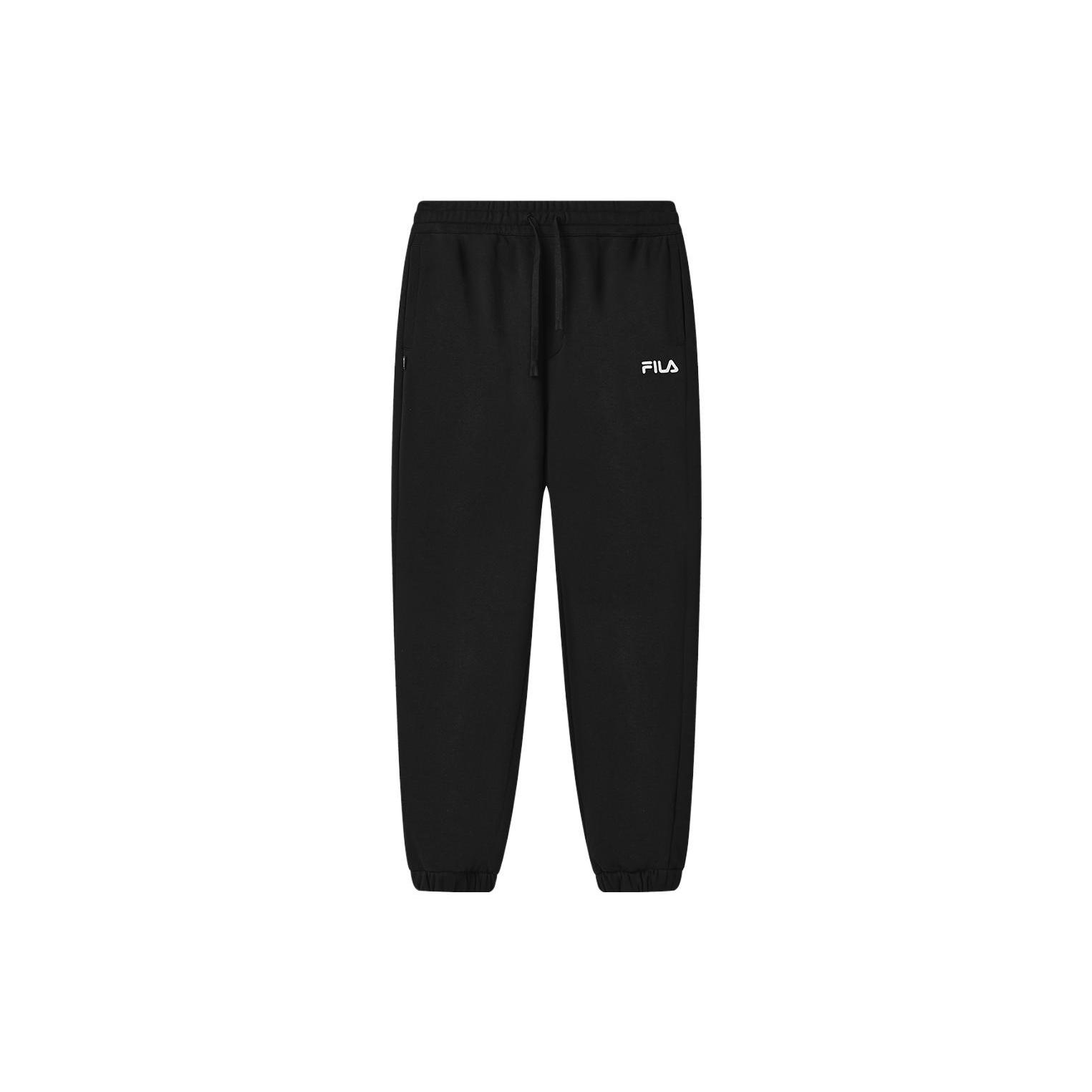 FILA Мужские трикотажные брюки-джоггеры Цвет: угольно-черный Умеренная манжета F11M339608A-BK XXXL