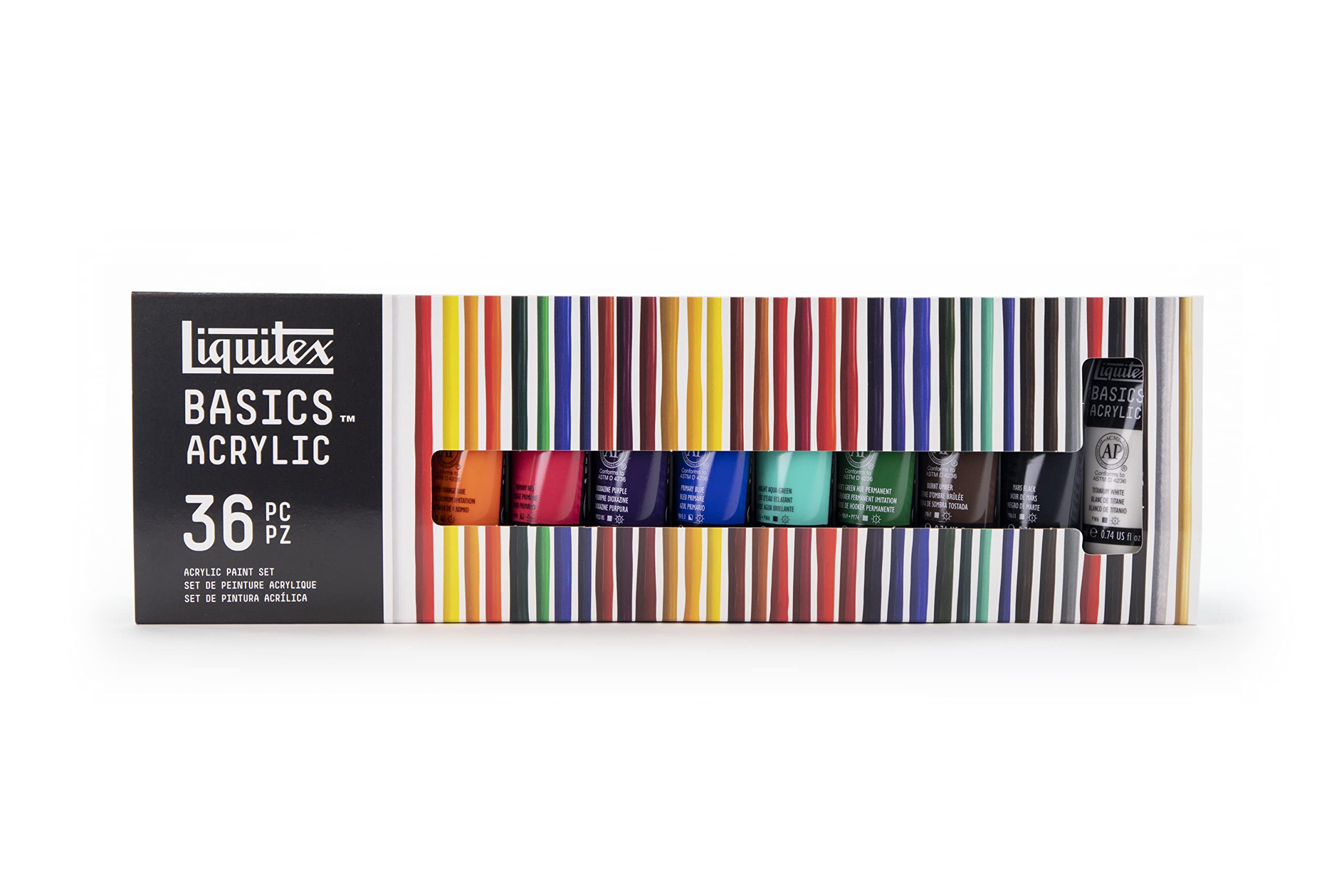 

Liquitex Basics Acrylic Paints, 36-Color Set, 22ml