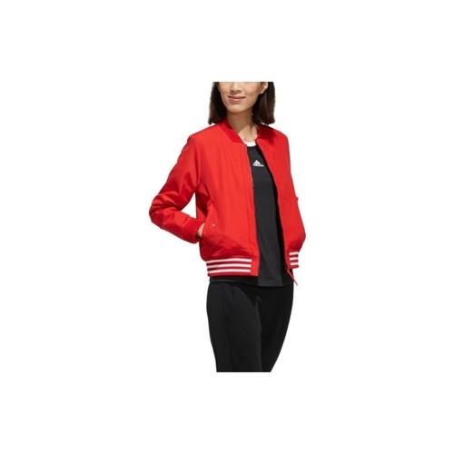 adidas WV 3S Full-Zip Casual Sports Woven Bomber Jacket Women’s Energy Red