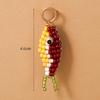 Colorful Beaded Fish Pendant Keychain - DIY Dopamine Series
