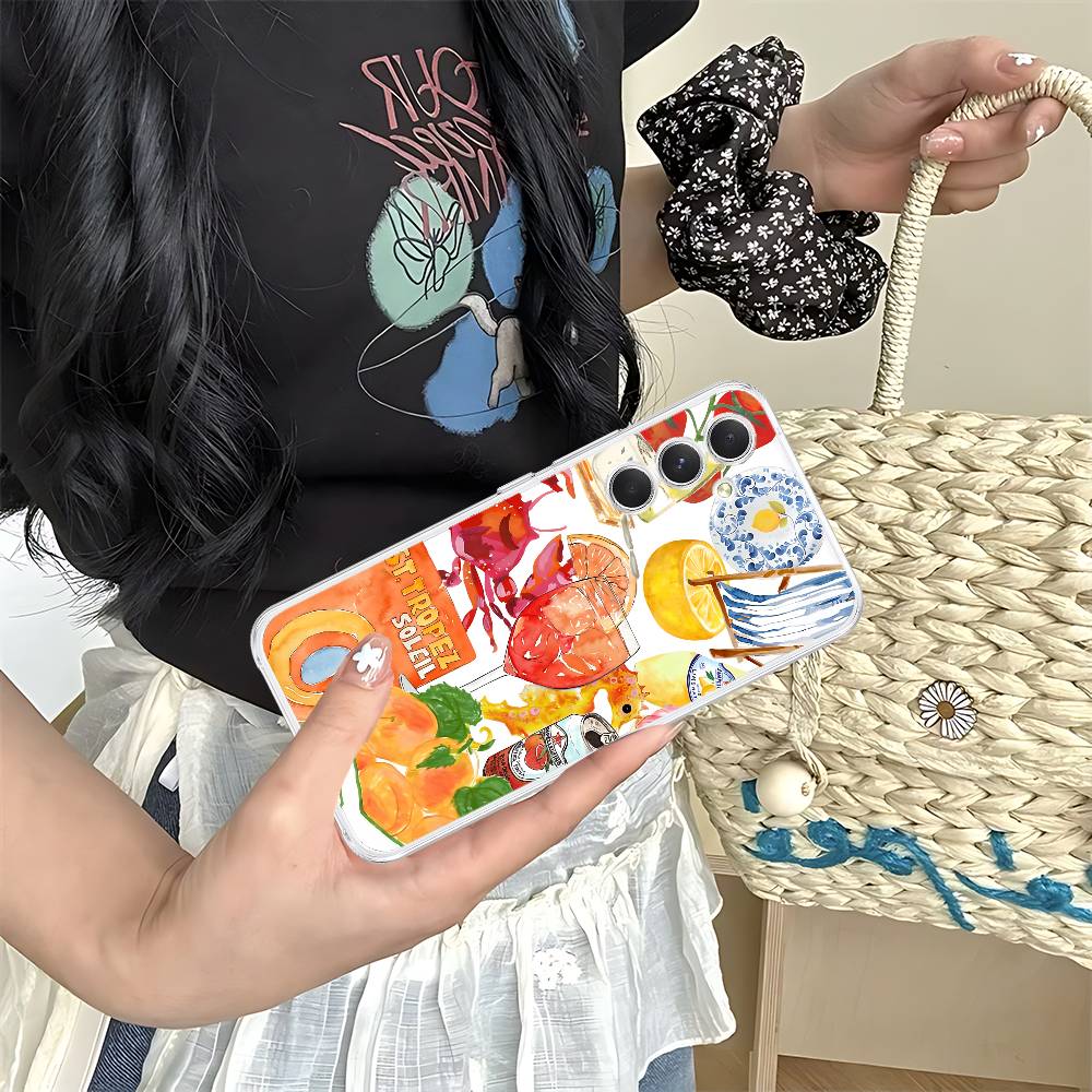 New Hot Fashion Spritzs Aperols HD Clear Transparent Phone Case For Samsung Galaxy A52,A12,A51,S24,S23,S22ULTRA,S21 Edge,S20LITE