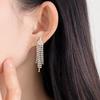 Women's Sharp Cubic Drop Earrings (Silver Needle)
