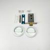 Stainless Steel Invisible Door Lock with Pull Ring, Single/Double-Sided Mounted Round Handle.