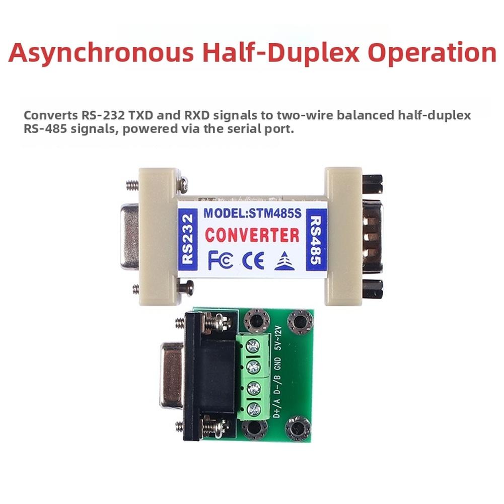 RS232 To RS485 Passive Converter Serial Port Communication Adapter 300-115200bps 1200m Range Signal Interface Control Tool Kit