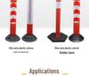 Reflective Elastic Road Barrier Post - Anti-Collision, Detachable, 80cm
