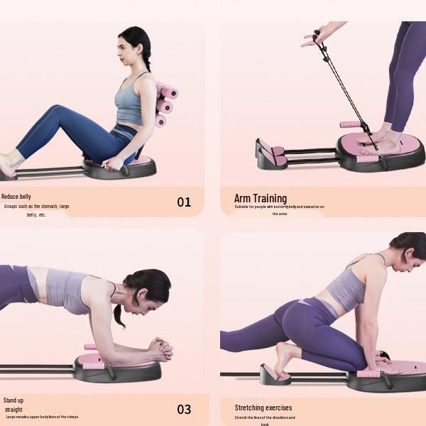 Multifunctional Abdominal Trainer with Resistance Bands - Sit-up Equipment Tummy Slimmer and Tightener