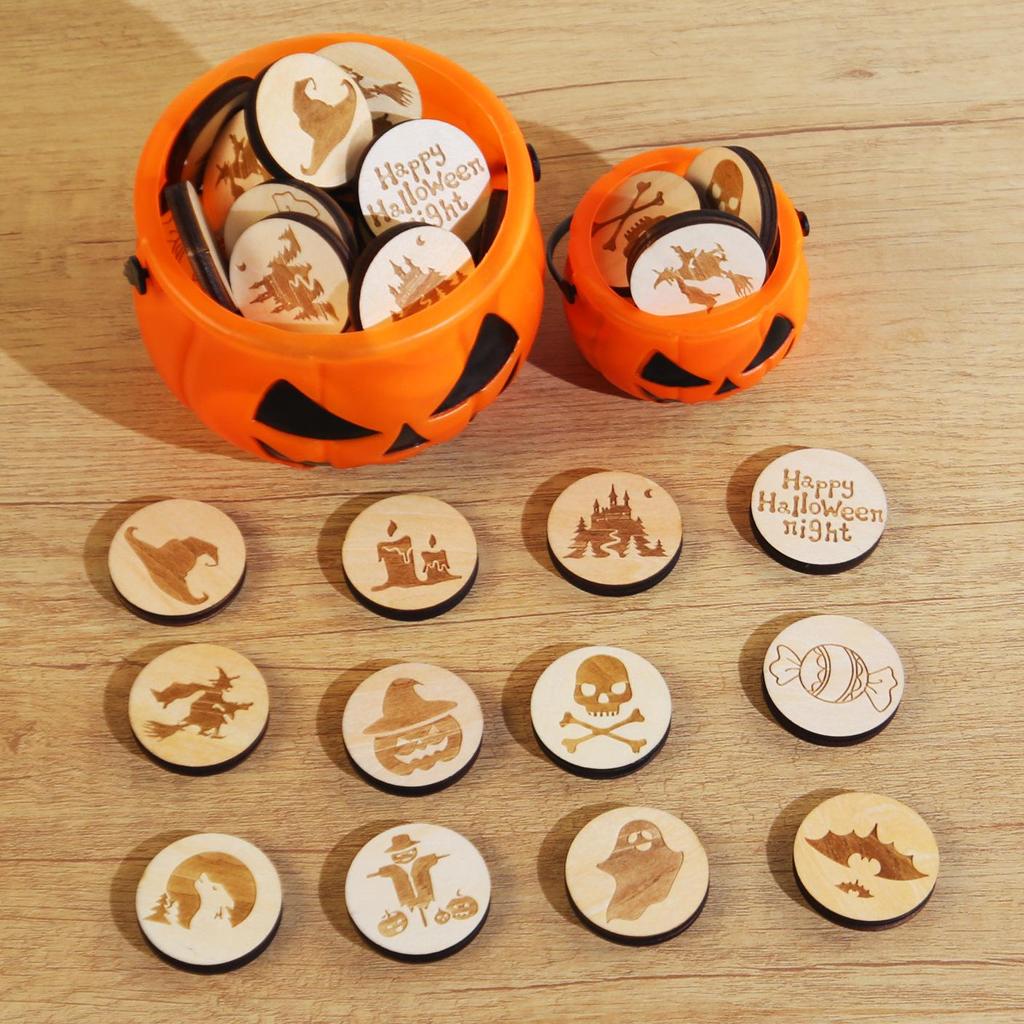 Hölzerne Halloween Geisterfest Schilder - Horror-Themenparty Dekoration für Kinder