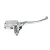 7/8" 22mm Front Motorcycle Hydraulic Brake Pump Master Cylinder Silver Left Right Disc Brake Lever Universal w/ Brake Switch M10