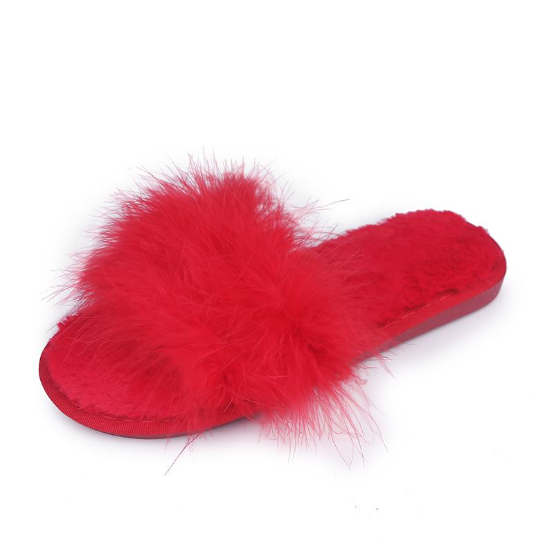 Fashion Fashion Fluffy Faux Fur Slippers for Women Soft Plush Open Toe Home Slippers Woman Autumn Winter Indoor Cozy Furry Flat Slides