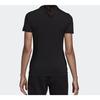 Adidas Logo Print Sports Short Sleeve T-Shirt Women Tops Black DY7732