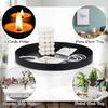 2 Pcs 11.8" Black Round Tray Metal Coffee Table Tray Candle Holder Tray Centerpiece Decorative Serving Tray Farmhouse Modern Holder Tray for Home