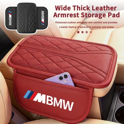 Leather Car Seat Center Console Armrest Mat Storage Bag For M 1 3 4 5 6 7 Series X1 X3 X4 X5 G20 G38 F48 E36 E39