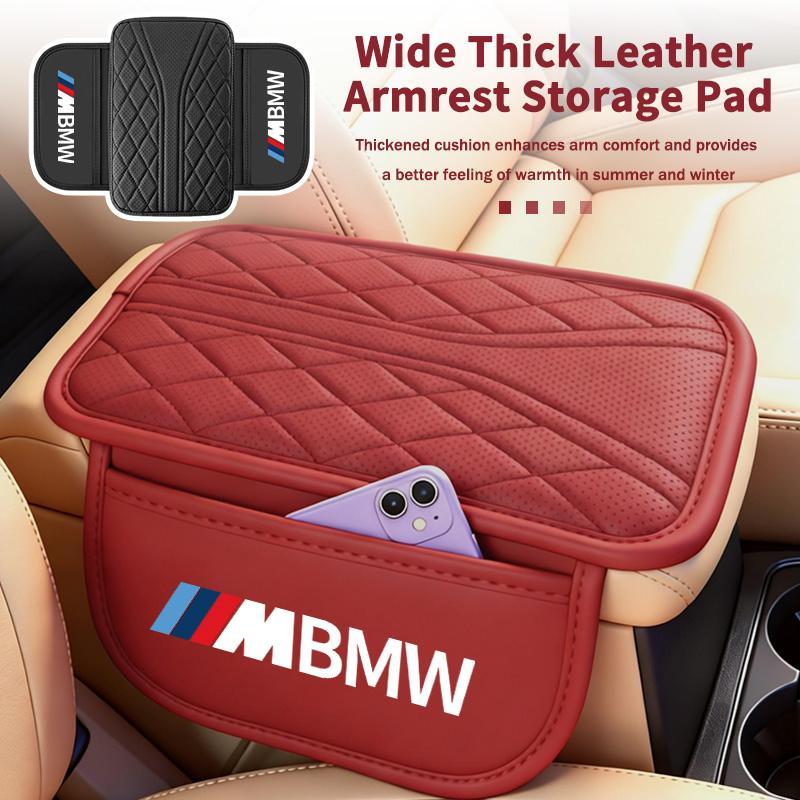 Leather Car Seat Center Console Armrest Mat Storage Bag For BMW M 1 3 4 5 6 7 Series X1 X3 X4 X5 G20 G38 F48 E36 E39 RDMEV1