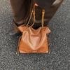 Drawstring Chain Fashionable Tote Bag, Large-capacity Commuting Lucky Bag, Elegant Single-shoulder Large Bag