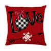 Christmas Polyester Pillow Cover Pillow Cushion Home Sofa Cushion Cover Plaid Letters