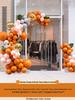 Orange Balloon Column Flower Basket Decoration for Events and Venues