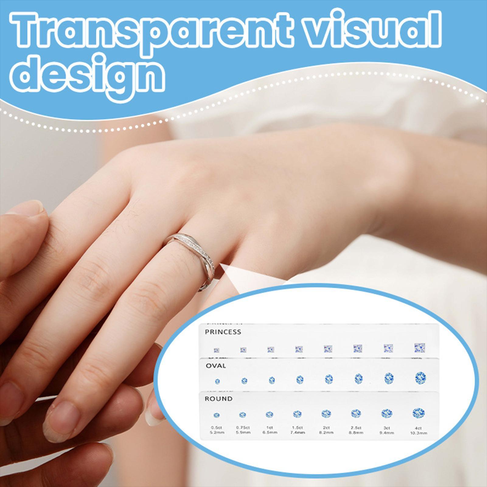 Ring Sizers Gem Ring Sizer Measuring Tool Set Carat Finger Sizing Measurement Gemstones Shape Jewelry Making For Beginners