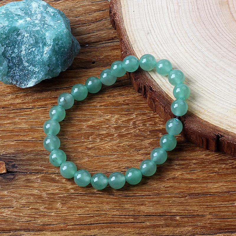 Original Natural Green Aventurine Beaded Bracelets Women Aventurine Jades Quartz Mala Beads Bracelet Meditation Healing Jewelry