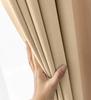 Tenda Oscurante in Velluto Spesso 90% su Anelli con Occhielli, Beige 140X250