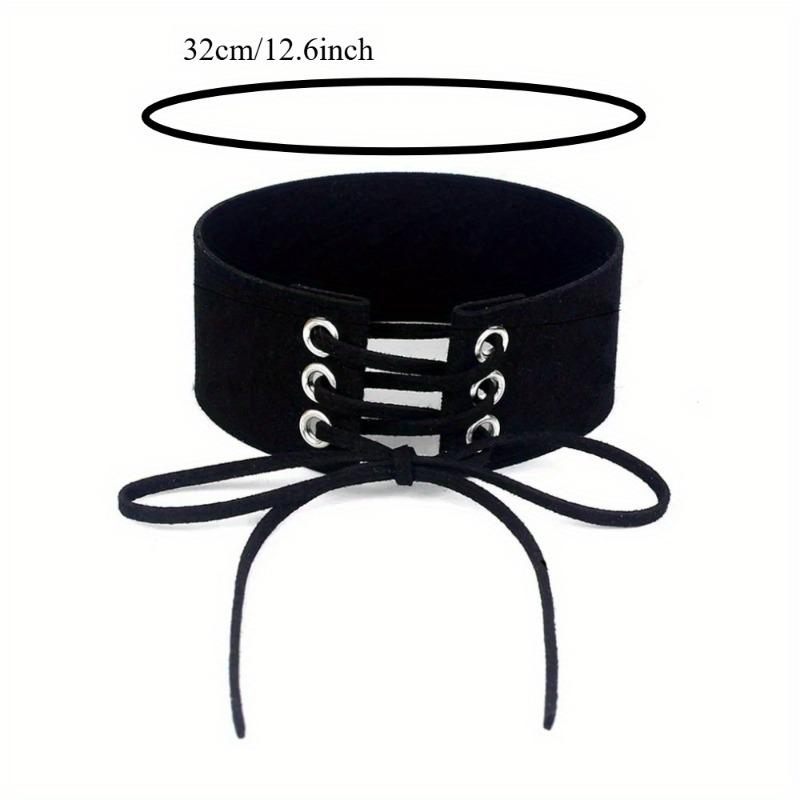 Sexy Harajuku Lace Up Anime Jewelry Velvet Leather Vintage Punk Gothic Choker Necklace for Women Jewelry Gift