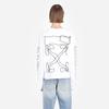 Off-White Abstract Logo Sweatshirt White Men Tops OMBA035F19E300110110