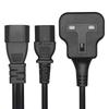 Power Cord C14 To C13 UK Power Cable Splitter IEC Connector Adapter For Computer Server PDU Copper Power Strip Power Tools Parts