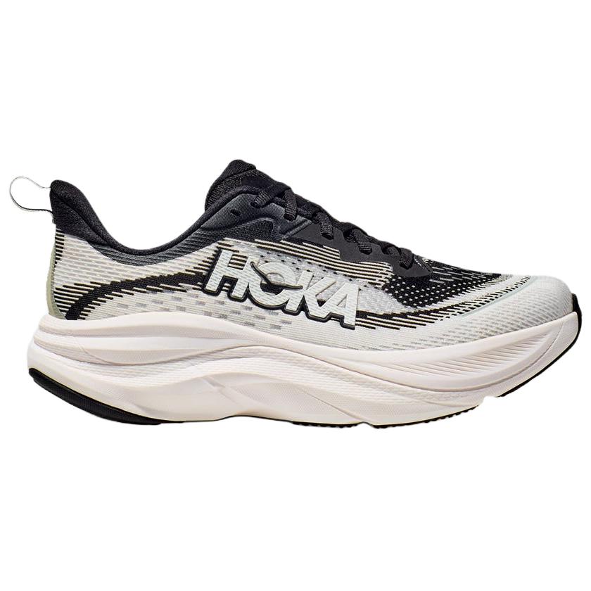 HOKA ONE ONE SKYFLOW Abrasion Resistant Breathable Coverage Support Rebound Running Shoes Women's Gray Black 1155118-BWHT