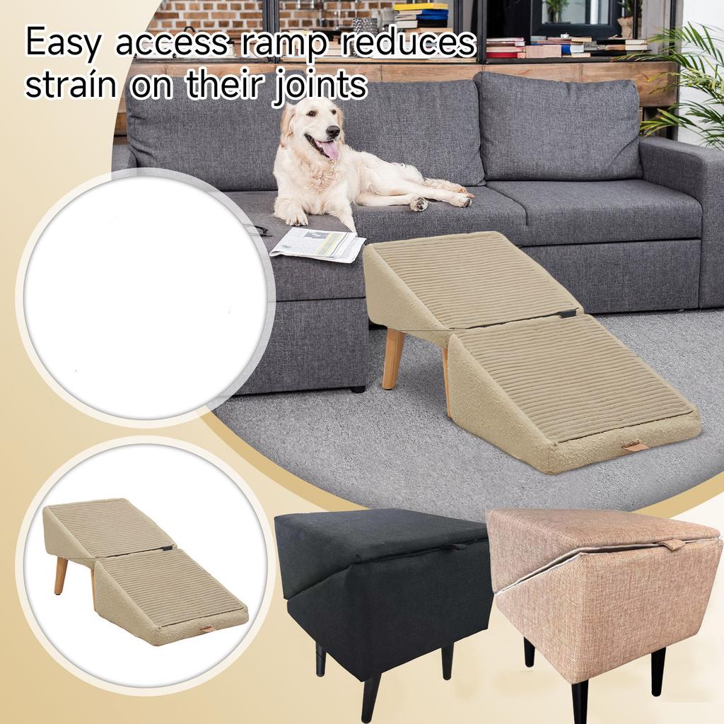 Integrated Dog Ramp And Footstool, Sofa Height, Gentle Incline