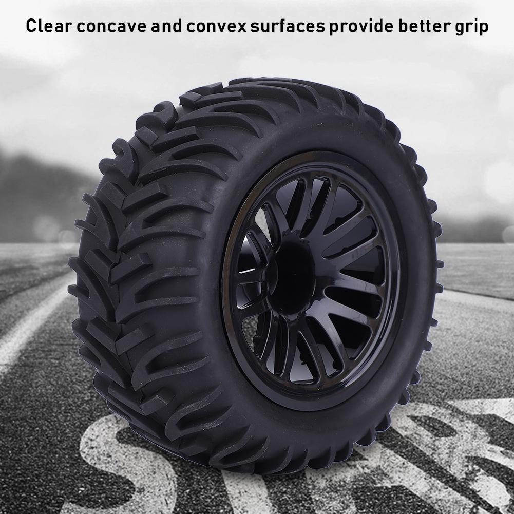 115mm 1 10 Remote Control RC Car Arrowhead Type Wheel Tire Replacement AccessoriesBlack