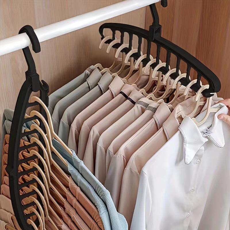 Rotating Multifunctional Hanger with Eleven Holes for Dorm and Bedroom Storage