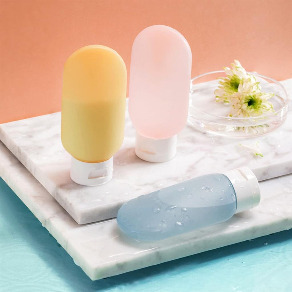 3PC Silicone Travel Bottle Portable 60ml Leak-proof Travel Bottle