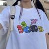 Women T Shirt Gothic Cartoon Letter Animal Cute Print Oversized T-Shirt Summer Short Sleeve Tee Shirt Harajuku Casual Loose Tops