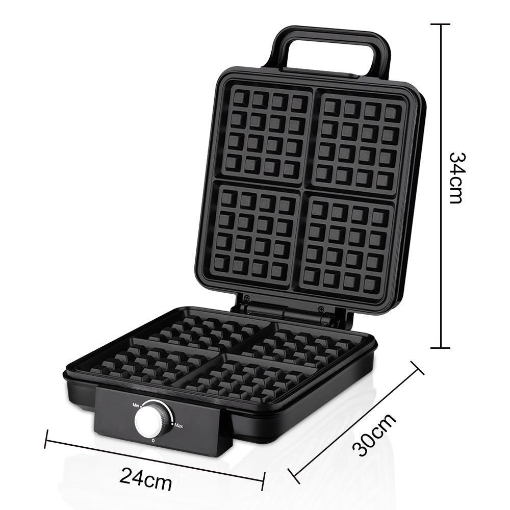 Home Breakfast Machine Waffle Maker Automatic Four Slices Double-sided Heating Electric Cake Pan Light Food Machine