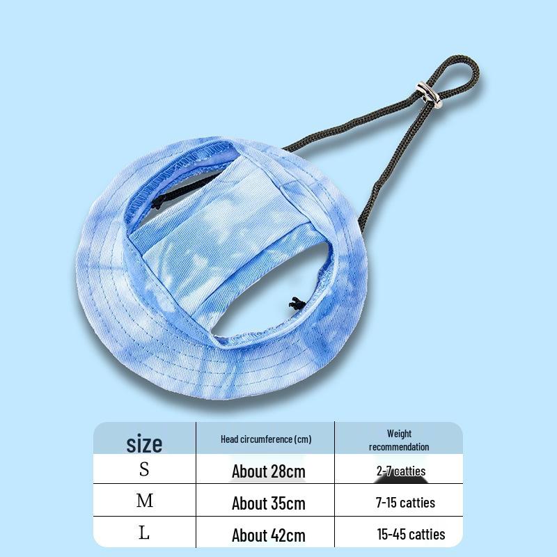 

Pet Ear-Exposing Adjustable Sunshade Hat for Dogs and Cats Medium