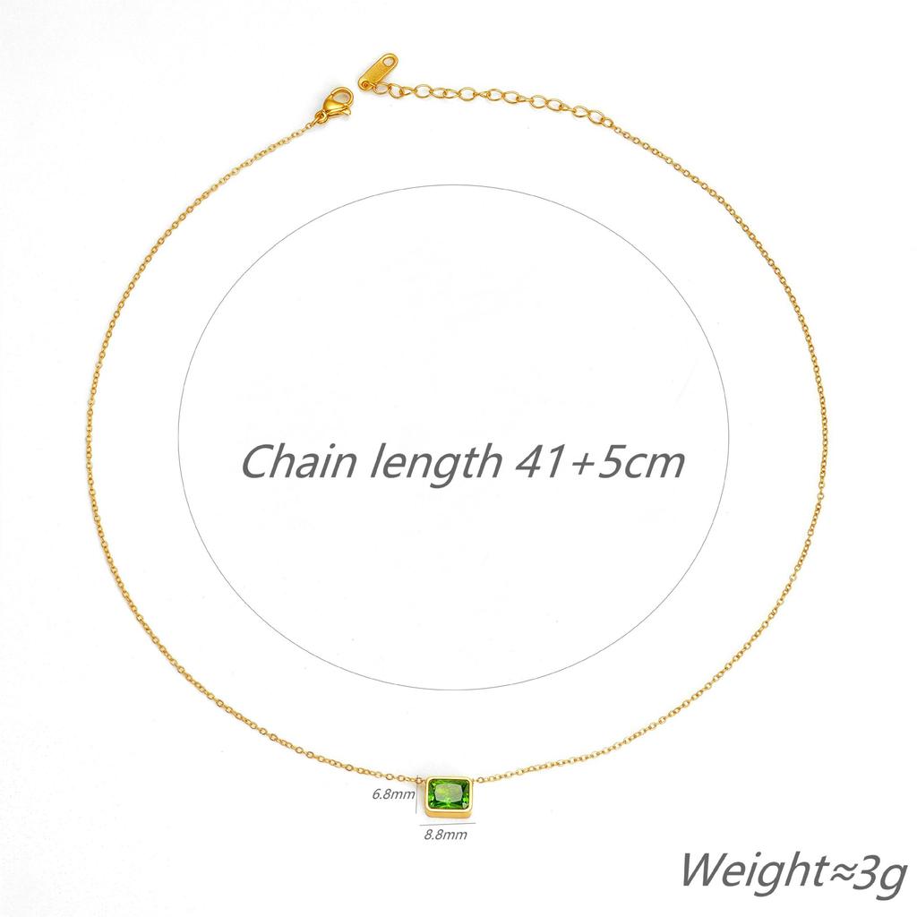 Niche Design Diamond Necklace Titanium Steel Plated 18K Gold Versatile Non-Fading Collarbone Chain